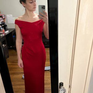 Ralph Lauren floor length formal red dress - sz 4